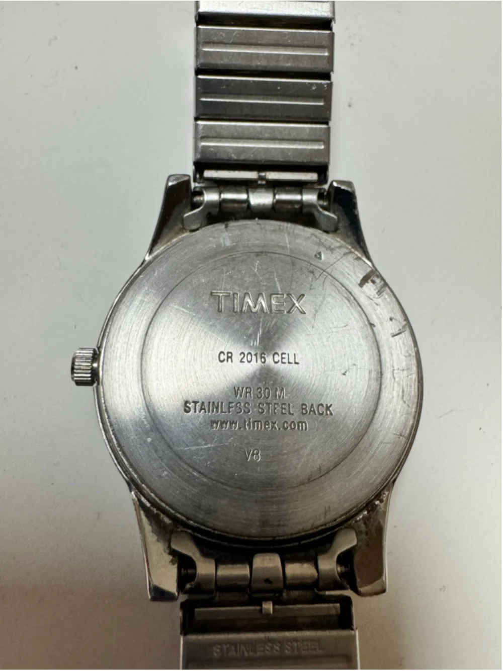 Timex Indiglo Men’s Stainless Steel Back Water Resistant 30M Black Dial 35mm
